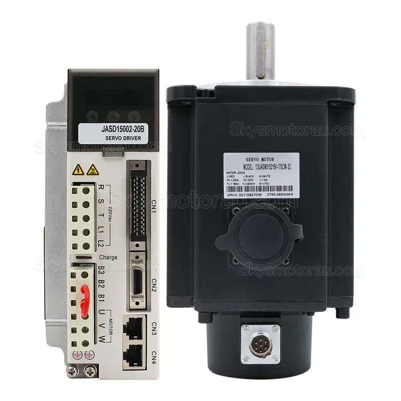 1.5KW AC Servo Motor Kit 130JASM515215K-17BCW-SC+JASD15002-20B 9.55Nm 6.2A 1500RPM with JASD15002-20B Servo Driver